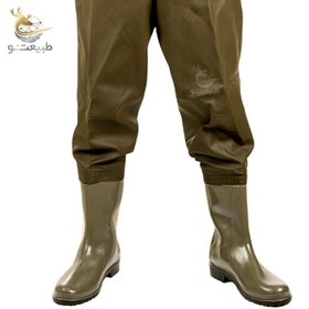 تصویر چکمه فوکا ماهیگیری تا سینه پالالی سبز Palali fishing waders green