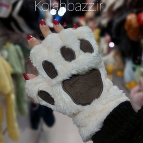 تصویر دستکش پنجه گربه بنفش 