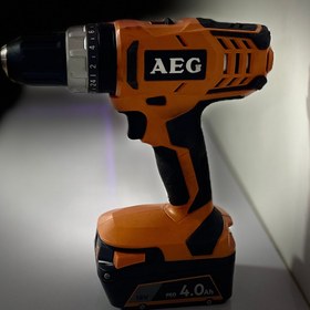 تصویر دریل شارژی آ ا گ مدل BSB18G2Li با منبع تغذیه باتری 