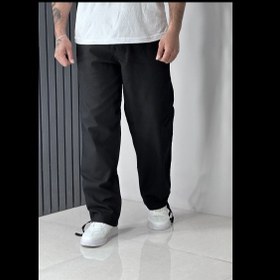 تصویر نام محصول : شلوار بگ پارچه کتان نیل رنگ سبز تیره 