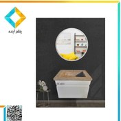 تصویر ست کامل کابینت و روشویی به همراه آینه و باکس نیک کابین مدل 860 4082RS 