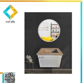 تصویر ست کامل کابینت و روشویی به همراه آینه و باکس نیک کابین مدل 860 4082RS 