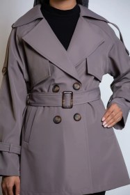 تصویر بارانی سانتانا درسا - رنگ: خاکی - سایز: simple 