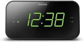 تصویر Philips Wake-Up Alarm Clock With Radio, Radio With Display Bedside, Digital Radio With Dual Alarm, Sleep Timer & Snooze Function, Portable With Battery Back-up, Black With Large Display 