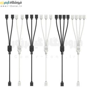 تصویر کابل اسپلیتر 3 پین نورپردازی مادربورد مدل 1 به 4 MICRO CONNECTORS 5V 3-Pin 1 to 4 ARGB Splitter Cable 