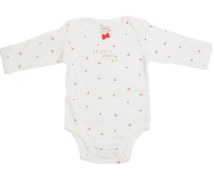 تصویر بادی آستین بلند دخترانه دانالو طرح گیلاس سایز ۰ تا ۳ ماه 