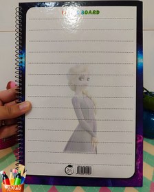 تصویر دفتر نقاشی بزرگ طرح السا Frozen + همراه با وایت برد 