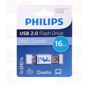 تصویر فلش مدل + OTG MICRO PHILIPS HIGH SPEED DUETO 16G 