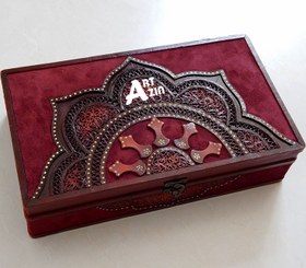 تصویر جعبه جواهرات چوبی جا جواهری و باکس دمنوش کد: 803 