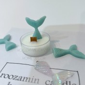 تصویر گیفت شمع جشن تولد و جنسیت دم ماهی- تم پسرونه (آبی) 