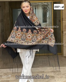 تصویر روسری سنتی نخ ترک 