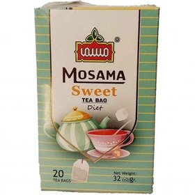 تصویر مسما چای سیاه کیسه ای سی تی سی خارجی حاوی شیرین کننده طبیعی استویا Mosama Sweet Tea Bag Diet