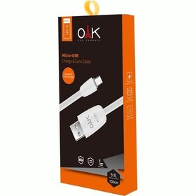 تصویر کابل شارژ میکرو یو اس بی OAK مدل k191 