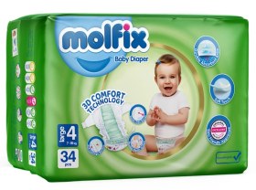 تصویر پوشک بچه molfix سایز 4 