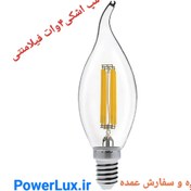 تصویر لامپ اشکی فیلامنتی 4وات شفاف-برند مودی - بسته ۱۰ عددی / مهتابی(سفید) 