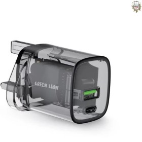 تصویر شارژر شفاف 33 وات گرین Green teransparent wall charger 33w 