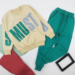 تصویر بلوز شلوار پسرانه کرم کد 9921 