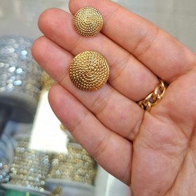 تصویر دکمه فلزی - دودی مات / سایز 1 