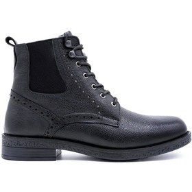 تصویر بوت مردانه چرم تبریز مدل p2 - عسلی / 40 Men's boot P2