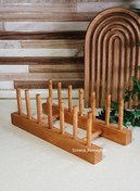 تصویر استند چوبی بشقاب و در قابلمه 