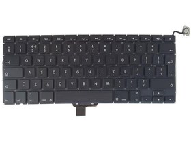 تصویر کیبورد لپ تاپ MacBook Pro A1278 اینتر بزرگ به همراه کلید پاور - مشکی Keyboard Laptop MacBook Pro A1278