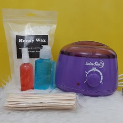 تصویر پکیج ویژه وکس گلس مخصوص پوست حساس(شامل دستگاه،وکس 500گرمی گلس،ژل بعد اپیلاسیون،روغن بعد،یک بسته کاردک) 