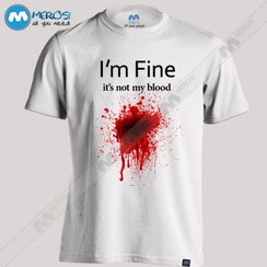 تصویر تیشرت طرح it's not my blood 