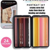 تصویر مدادرنگی 24 رنگ پریسماکالر طیف رنگ پوست 
