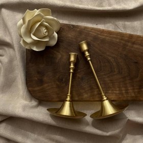 تصویر ست شمعدان برنجی فلورانس 