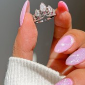 تصویر انگشتر تاج راپونزل استیل 