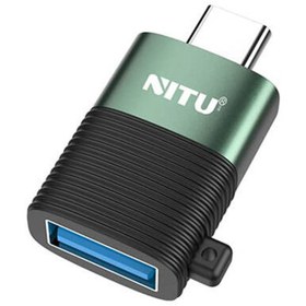 تصویر تبدیل OTG تایپ سی نیتو (Nitu) مدل CN15 USB3.0سبز کابل ویدیویی و اتصالات نیتو