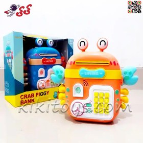 تصویر قلک و گاوصندوق آموزشی موزیکال مدل خرچنگ کیفی CRAB PIGGY BANK 6655 