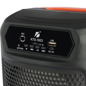 تصویر اسپیکر بلوتوثی رم و فلش خور KTS-1623 + میکروفون KTS-1623 WIRELESS SPEAKER