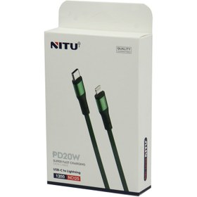 تصویر کابل تبدیل فست شارژ Nitu NC125 Type-C to Lightning PD 20W 1.2m Nitu NC125 Type-C to Lightning 20W 1.2m Cable