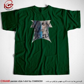 تصویر تیشرت هنری ایرانی با طرح چهره ای در مقرنس برند چام 2880 - مشکی / M ا CHAAM tshirt FACE IN MOQARNAS design 2880 CHAAM tshirt FACE IN MOQARNAS design 2880