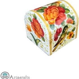 تصویر جعبه جواهر طرح گل و مرغ 