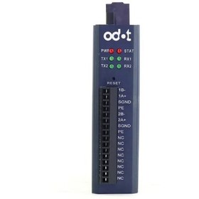 تصویر مبدل (MODBUS) مدباس RTU/ASCII به مدباس TCP ODOT-S2E2: 2 Serial Modbus RTU/ASCII To Modbus TCP Converter