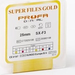 تصویر فایل روتاری گلد طول ۲۵ پروفا - آسورت Super Files Gold Profa