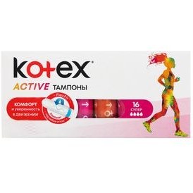 تصویر تامپون کوتکس Active Super بسته 16 عددی Kotex--Active Super Tampon