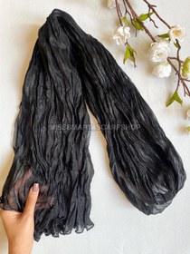 تصویر شال حریر مشکی 