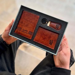 تصویر ست سه تکه چرم طبیعی 