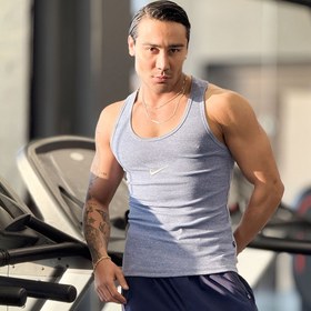 تصویر رکابی تنک تاپ قهرمانی کبریتی نایک آبی 