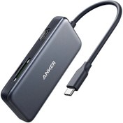 تصویر هاب 5 پورت USB-C انکر مدل Anker-A8334 Hub USB-C Anker A8334