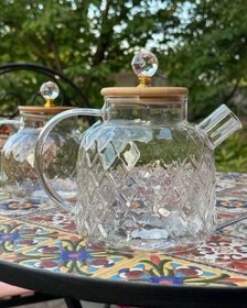 تصویر قوری پیرکس الماسی - 1 لیتری Pyrex diamond teapot