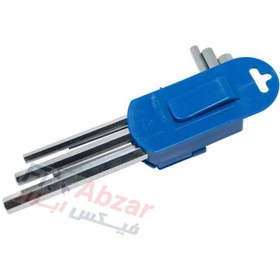 تصویر آچار آلن دسته بلند 9 عددی لیکوتا مدل 2HW20091DPM LICOTA 9 PCS LONG TYPE HEX KEY WRENCH SET MODEL 2HW20091DPM