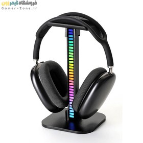 تصویر استند و پایه نگهدارنده هدست/هدفون با نورپردازی RGB Headphone Stand / Headset Stand with Pickup Music Rhythm Light 