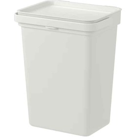 تصویر سطل زباله 10 لیتر ایکیا مدل HALLBAR Ikea hallbar Bin with lid, light grey, 10 l