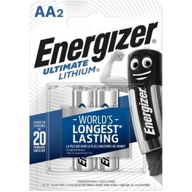 تصویر باتری قلمی انرجایزر مدل Ultimate Lithium بسته 2 عددی ا Energizer Ultimate Lithium AA Battery 2pcs Energizer Ultimate Lithium AA Battery 2pcs