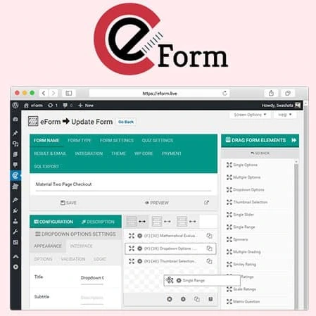 خرید و قیمت افزونه فرم ساز ایفرم وردپرس eForm نسخه اورجینال | ترب