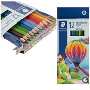 تصویر مداد رنگی 12 رنگ استدلر مدل Soft Staedler 12-Color Soft Model Crayons